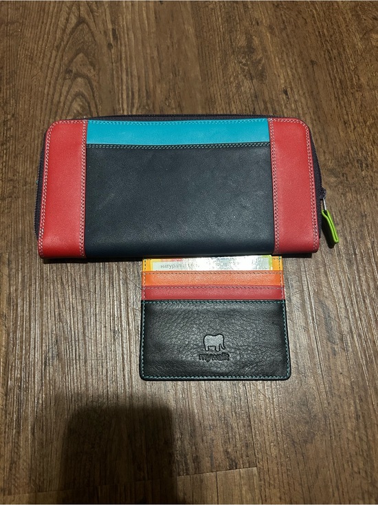 Mywalit Accessories - Mywalit Colorblock Zip Wallet with Matching Cardholder
